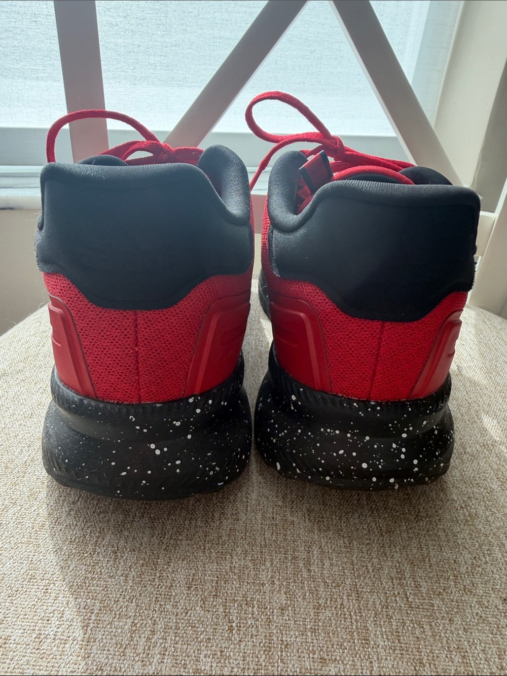 adidas Red and Black Athletic Sneakers - Picture 3 of 5